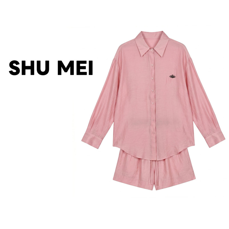 [Exclusive for Strawberry Fans] Sc08103165-Tencel Cotton Shorts Casual Set