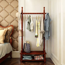 Kara Shengdi floor-standing multi-functional solid wood coat rack bedroom storage rack red brown (width 80 cm