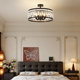 American Retro Crystal Ceiling Lamp, French Minimalist Black Light Luxury Master Bedroom Lamp, Designer Corridor Balcony Lighting Fixtures