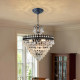 French crystal chandelier American retro master bedroom lamp black light luxury romantic restaurant lamp high-end palace lamps
