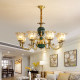 American-Style All-Copper Chandelier, Light Luxury French Retro Living Room Lamp, High-End Artistic Bedroom Lamp, Designer Elegant Dining Room Lamp