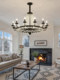 French-Style Black Main Light, American-Style Retro Living Room Chandelier, Vintage Crystal Candle Romantic Staircase Light, Dining Room Bedroom Light