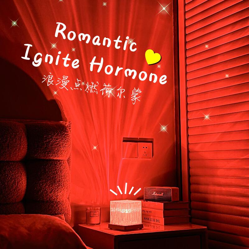 Room Sleep Bedside High-End Water Ripple Projection Night Light for Couples Bedroom Mood and Ambiance