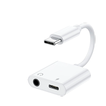 适用华为苹果15转接头3 5mm耳机60W充电二合一typec转lightning数据线iPhone15promax专用