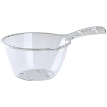 Unbreakable water spoon household long-handled kitchen water ladle transparent plastic water ladle deepened and thickened bath water ladle