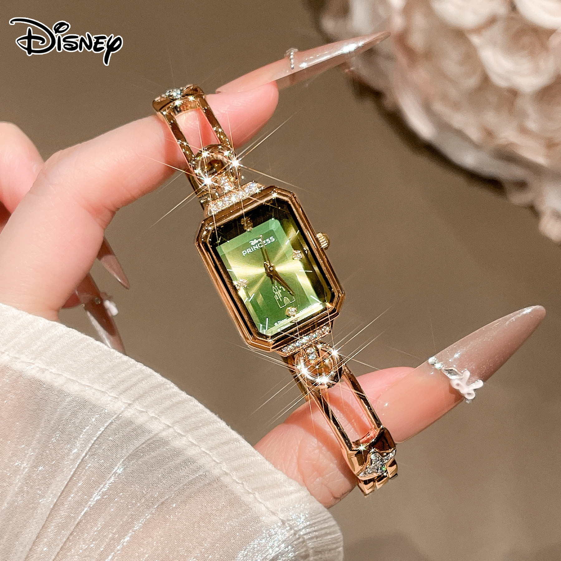 Disney pin watch маленькие зеленые часы high-end light luxury women's 520 подарок на день рождения для подруги девушки