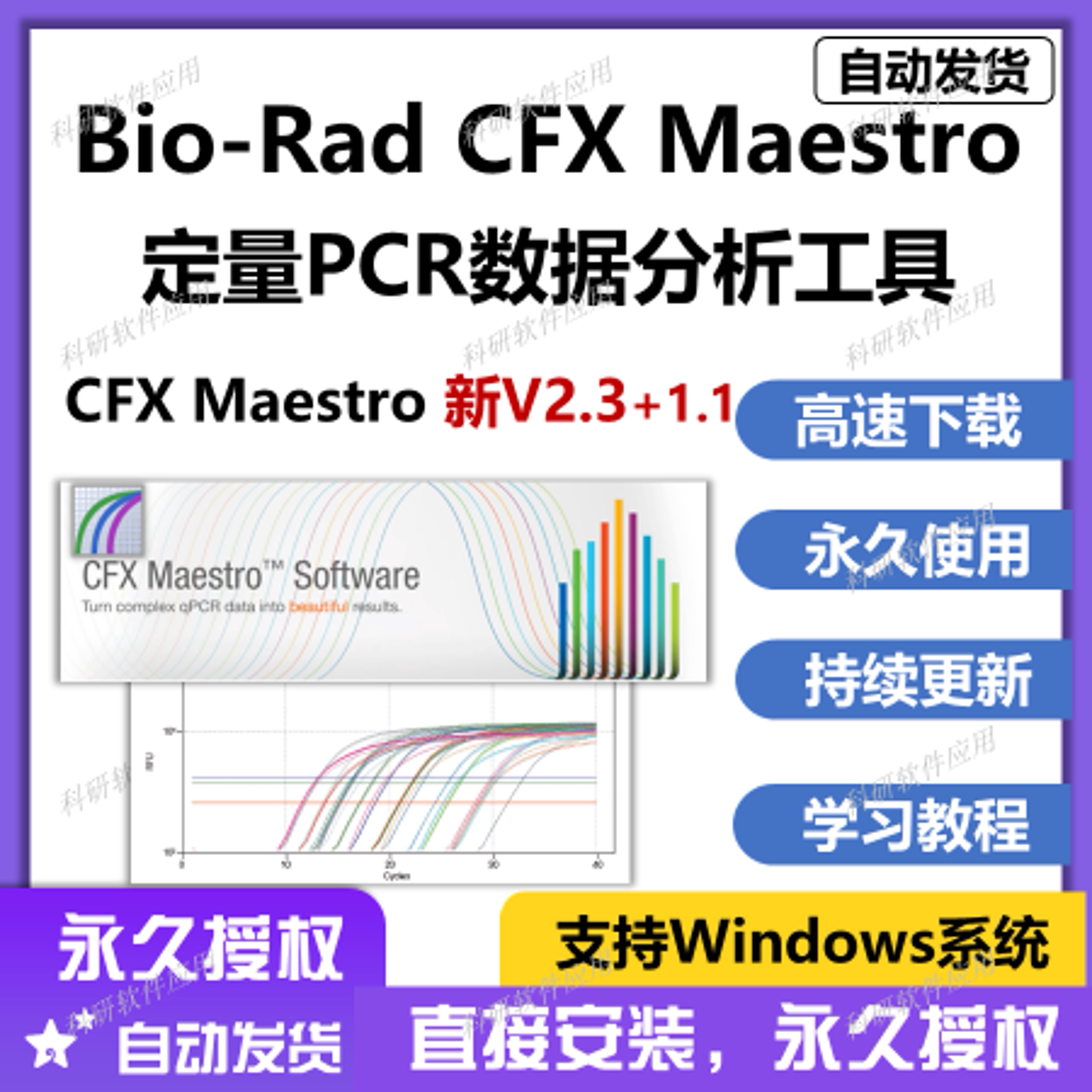 Bio-Rad CFX Maestro软件全新2.3/1.1版本 赠定量PCR数据处理教程