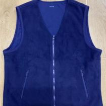 New flame blue velvet vest standard color fire winter polar fleece thermal vest V-neck warm Jihua 3543