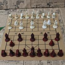 3D three-dimensional Chinese chess terracotta warriors and horses character chess pieces student adult parent-child collection gift Chinese chess set