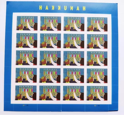 U.S. permanent stamps 2020 colorful candle Hanukkah HANUKKAH2020 5*20 anti-counterfeiting spot