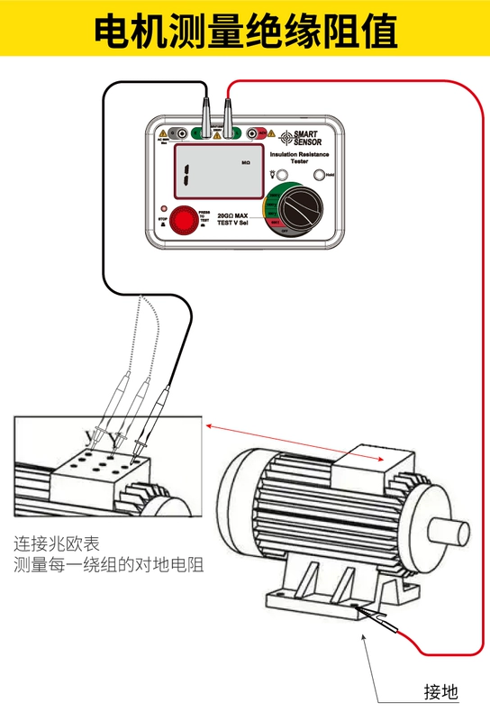 Xima megohmmeter 1000v điện trở cách điện thử nghiệm phát hiện mét 500v kỹ thuật số điện tử thợ điện lắc mét