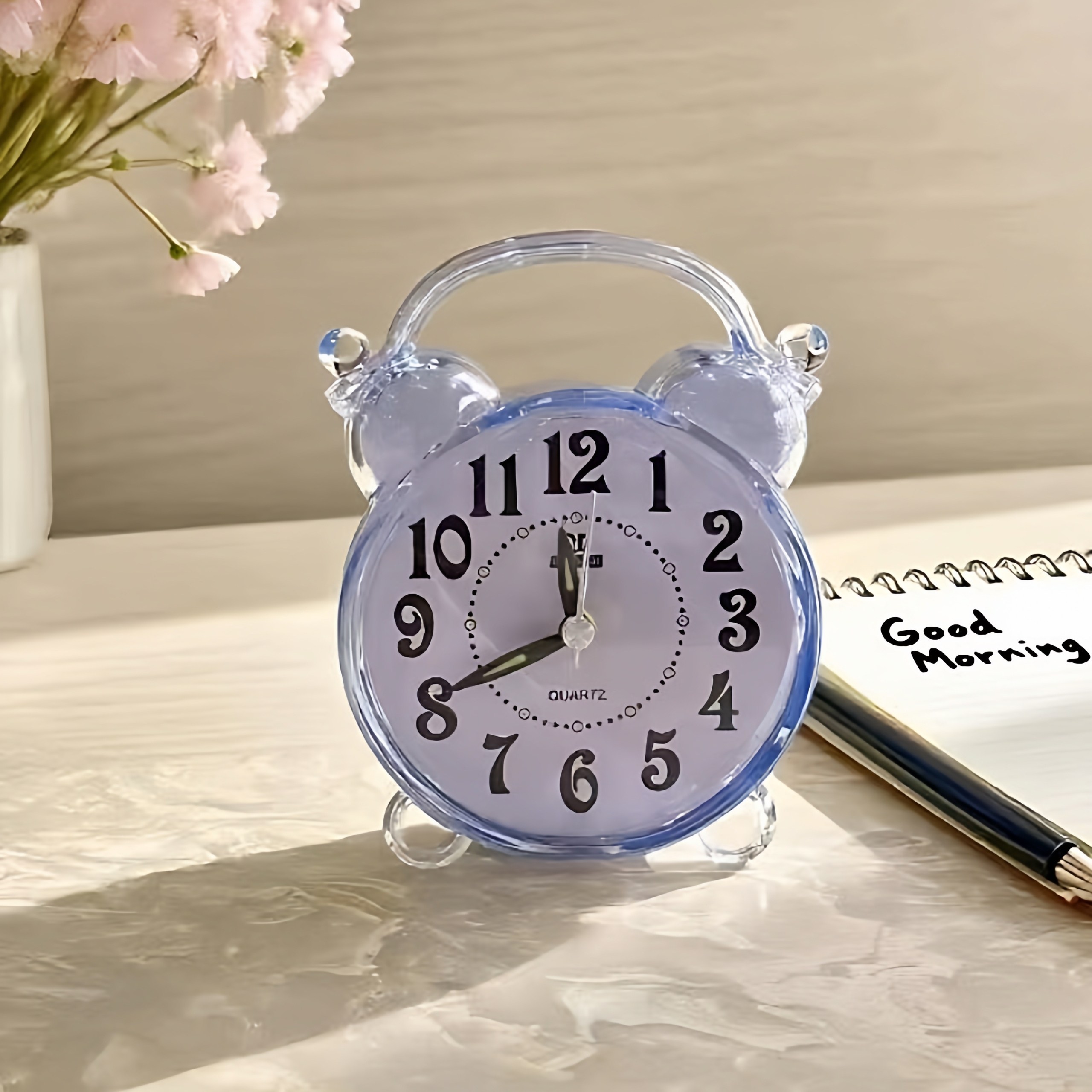 Silent Alarm Clock for Bedside, Student Creative and Personalized Lazy Simple Bedroom Cartoon Children's Electronic Small Alarm Clock