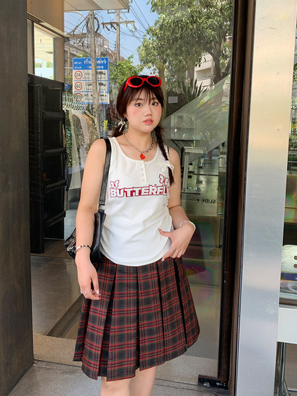 YUZI鱼子上衣U型吊带背心大码女装微胖mm妹显瘦遮肉200斤气质百搭