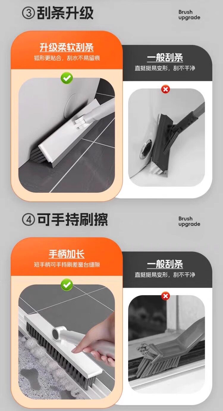 Щетка для пола 地缝刷洗地刷浴室多功能洗墙瓷砖清洁长柄厕所无死角化妆室地板刷