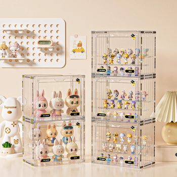 Blind box storage display rack transparent dustproof bubble mart
