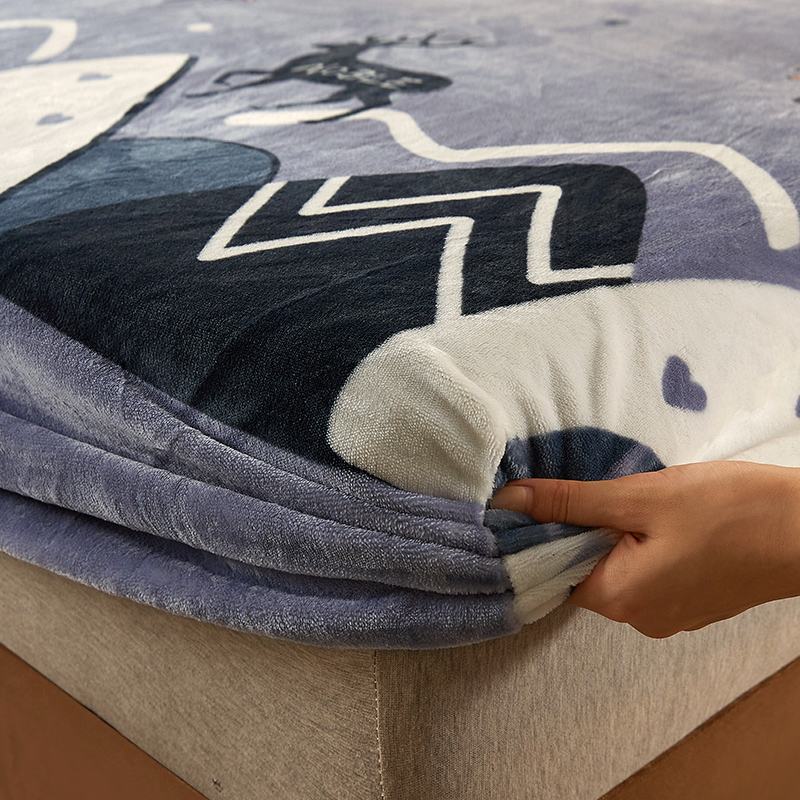 Flannel bed Bamboo Hat Single Bed Hood Milk Suede Mattress Bed tatami Coral Bed Cover Custom Crystal Suede