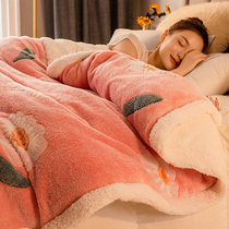 Milk Suede Thickened Winter Bed Blanket Coral Flannel Blanket Blanket Blanket quilt Winter quilted by Spring and Autumn Gay blanket Single