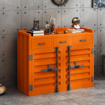 Industrial style sideboard container creative low cabinet wrought iron floor-standing meal preparation tea room commercial storage cabinet