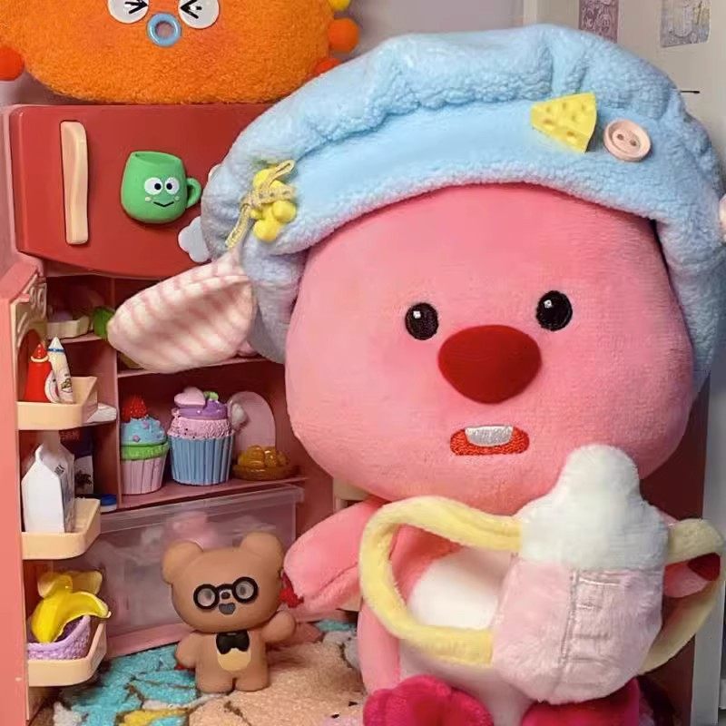 韩版正版小海狸露比loopy玩偶联名可爱毛绒圣诞公仔女孩生日礼物-Taobao