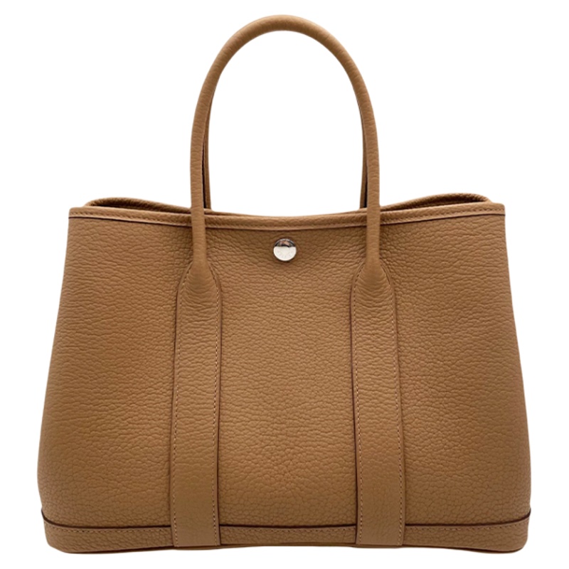 Brand New Hermes Garden Party30 Silver Brown Garden Bag