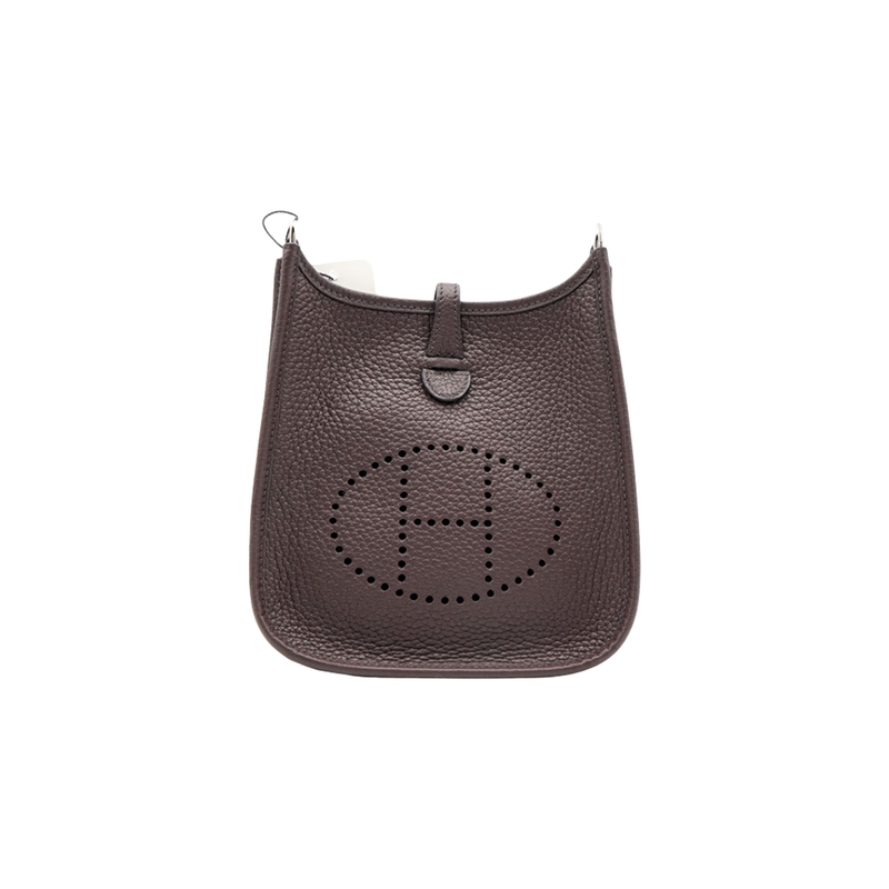 Brand New Hermes Evelyne 16 Ebony Color Silver Buckle Tc Leather Shoulder Crossbody Bag for Women