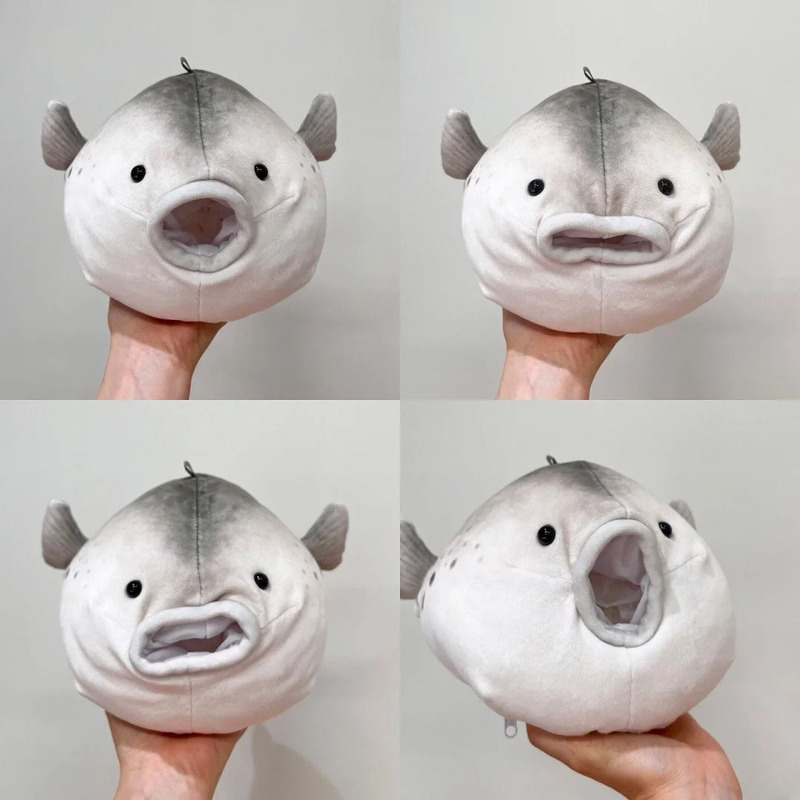 Cute and Creative Pufferfish Ornament Tissue Box, Capybara Plush Toy, Sleeping Cuddle Doll with High Aesthetic Value