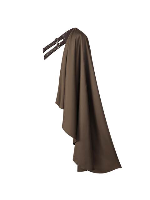 Steampunk Shawl Half-Shoulder Cape with Belt Black Shawl Cape Medieval Halloween Costume for Both Men and Women