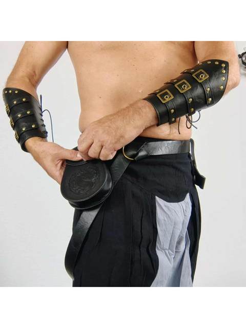 Medieval Viking Renaissance Belt Retro Wristband Halloween Cosplay Costume Dress Up Waist Bag