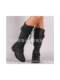 Wish's Popular Export European and American Style Round-Toe Mid-Heel Lace-Up Over-The-Knee Boots with Side Zipper, Large Size Women's Boots