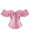 1808 Satin Lace Trim Short-Sleeve Shapewear in Stock Halloween Costume Outfit
