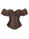 1808 Satin Lace Trim Short-Sleeve Shapewear in Stock Halloween Costume Outfit