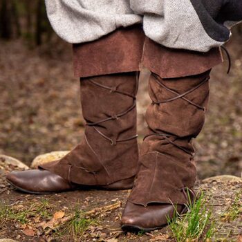 European and American Medieval Viking Barbarian Theodoric Suede Leggings Cosplay Belt Leggings Leggings Pants