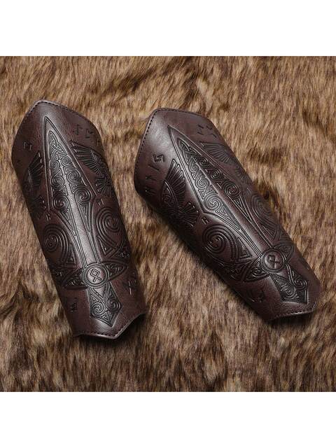 Hot Selling Medieval Retro Embossed Wrist Guards Cosplay Stage Props Knight Hand Guards Clothing Accessories