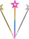 Halloween Children's Performance Props Colorful Five-Pointed Star Plastic Magic Wand Cosplay Five-Pointed Star Magic Wand