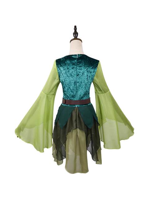 Women's Elf Medieval Wizard of oz Magic Elf Dress Halloween Cosplay Costume