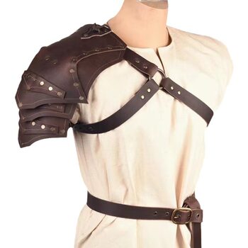 European and American Medieval Viking Renaissance Cosplay Shoulder Armor Viking Knight Leather Shoulder Pads Leather Belt Shoulder Armor