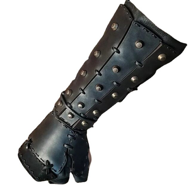 Wish Ebay Medieval New Retro Boxing Gloves Arm Guards Steampunk Rivet Lace-Up Wrist Guards