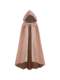 Halloween European and American Style Retro Pastoral Ribbon-Edged Hooded Cape Lace-Up Cloak Anime Costume Role-Playing Outfit