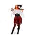 New Women's Pirate Costume Role-Playing Renaissance Top Belt Pirate Skirt Striped Headscarf Half Skirt
