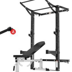 Popular wall squat rack multi-functional home commercial fitness equipment half-frame folding barbell free bench press product