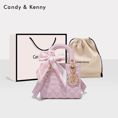 Официальный веб -сайт Candy & Keny Pink Princess Bag Women's Women's 2025 Новая легкая роскошная роскошная бриллиантовая сумка подарка на день рождения подарок