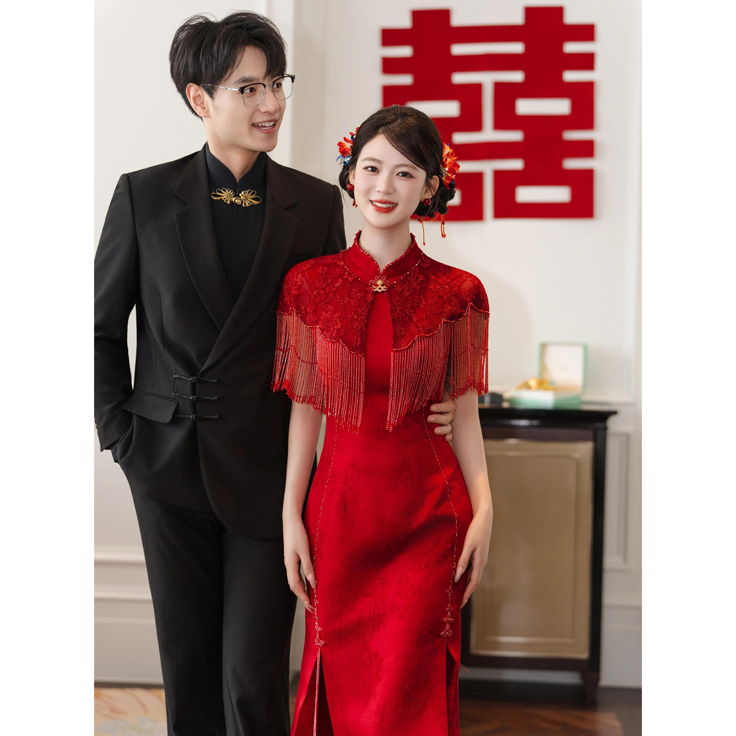 25年爆款红色新中式敬酒服推荐|新娘高端订婚礼服结婚回门连衣裙复古风首选!-礼服-淘宝好物网