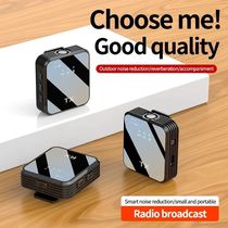 Wireless microphone system portable collar clip microphone