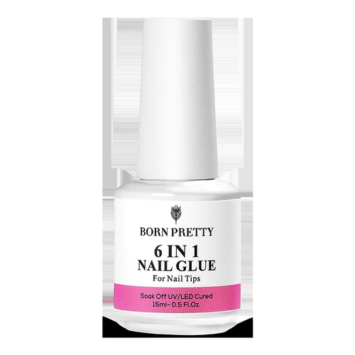 BORN PRETTY Клей для лака для ногтей 6 В 1 Клей для дизайна ногтей Кристалл Клей для укрепления ногтей