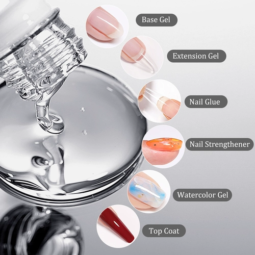 BORN PRETTY Клей для лака для ногтей 6 В 1 Клей для дизайна ногтей Кристалл Клей для укрепления ногтей