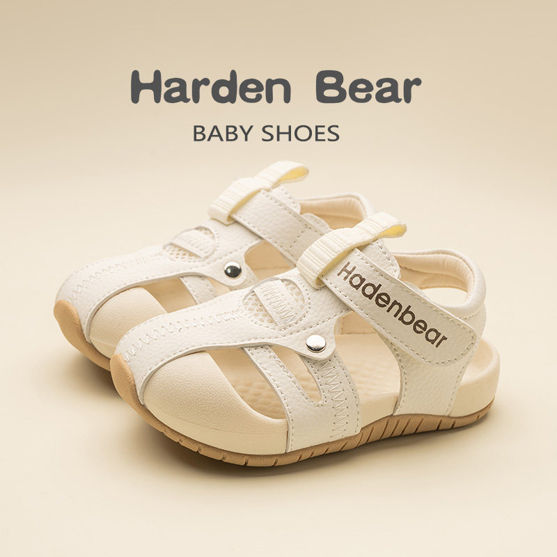 Harden bear/ мужские летние сандалии для малышей; детская обувь Baotou на мягкой подошве; нескользящая функциональная обувь для девочек; пляжная обувь Изображение 1