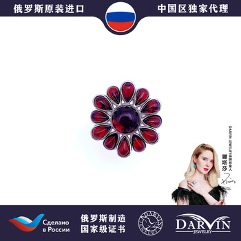 Russian darwin design sterling silver ring