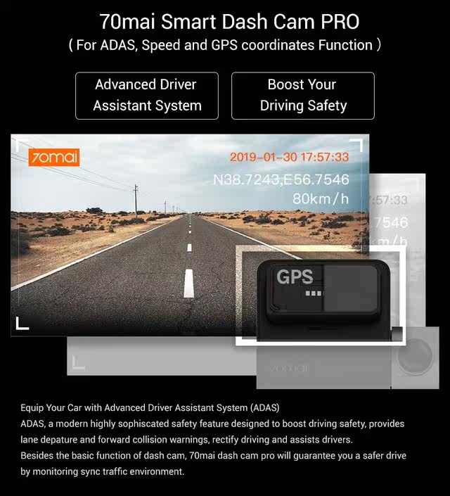 Нето xiaomi 70mai portable dash cam pro voice control 1944p 70ma
