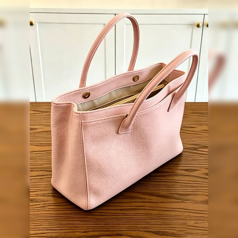 Pink Large-Capacity Double-Compartment Tote Bag for Women 2026 New Light Luxury Niche High-End Crossbody Handbag