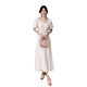 2024 New Floral Dress ແມ່ຍິງ Chiffon Seaside Vacation First Love Skirt Puff Sleeve Long Skirt Fairy Skirt